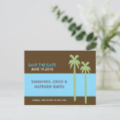 palmboom aankondigingskaart (Staand voorkant)