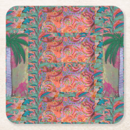 Palmboom Abstract Kartonnen Onderzetters