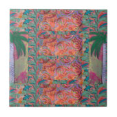 Palmboom Abstract Tegeltje (Voorkant)