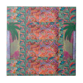 Palmboom Abstract Tegeltje