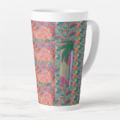 Palmboom Abstracte latte Mok (Rechterhoek)