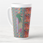 Palmboom Abstracte latte Mok (Linkerhoek)