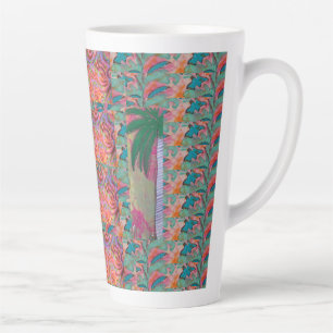 Palmboom Abstracte latte Mok