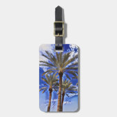 Palmboom Acrylaat Bagagelabel (Voorkant verticaal)