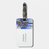 Palmboom Acrylaat Bagagelabel (Achterkant verticaal)