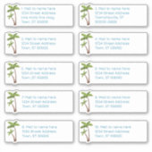 Palmboom Adreslabels voor afzonderlijke adressen Sticker (Voorkant)