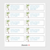 Palmboom Adreslabels voor afzonderlijke adressen Sticker (Vel)
