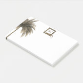 Palmboom Afdrukmonogram Modern Post-it® Notes (Schuin)