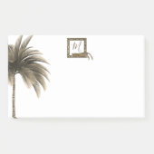 Palmboom Afdrukmonogram Modern Post-it® Notes (Voorkant)