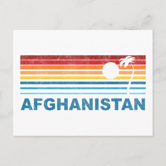 Palmboom Afghanistan Briefkaart (Voorkant)