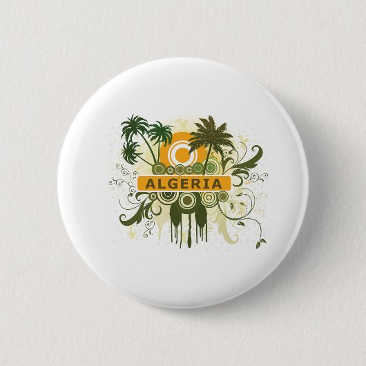 Palmboom Algerije Ronde Button 5,7 Cm (Voorkant)