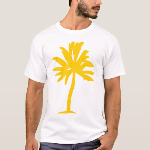 Palmboom - ambergeel t-shirt