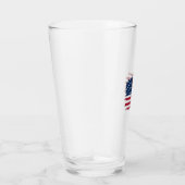 Palmboom Amerikaanse vlag patriottisch strand vect Glas (Rechts)