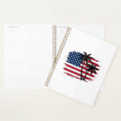 Palmboom Amerikaanse vlag Patriottisch strand vect Planner (Display)