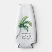 Palmboom Aquarel Persoonlijke Henparty Flesjeskoeler (Voorkant)