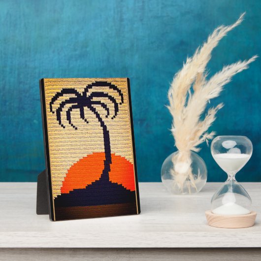 Palmboom Artisan haakwerk Print Free Standing Fotoplaat (Zijkant)