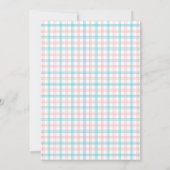 Palmboom Azure Roze Geruit Vrijgezellenfeest Kaart (Achterkant)