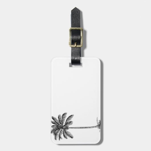  palmboom bagagelabel (Voorkant verticaal)