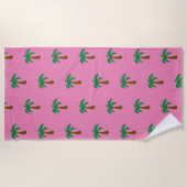 Palmboom - Beach Towel Strandlaken (Voorkant)