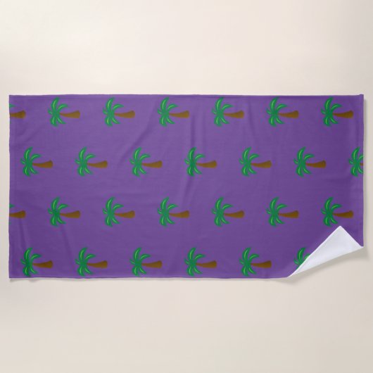 Palmboom - Beach Towel Strandlaken (Voorkant)