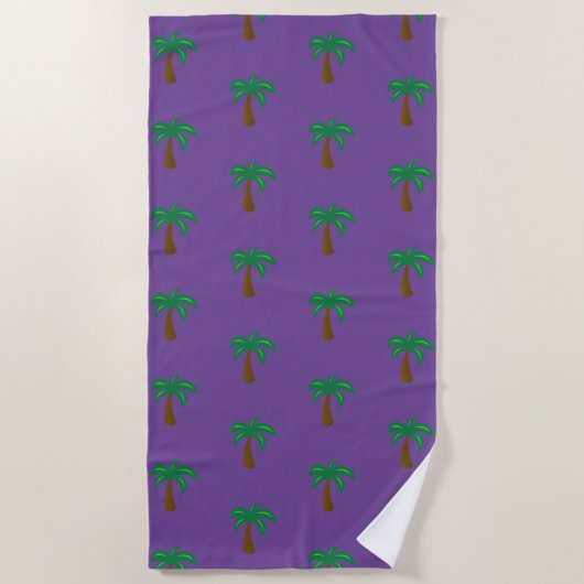 Palmboom - Beach Towel Strandlaken (Voorkant)