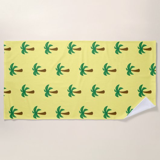 Palmboom - Beach Towel Strandlaken (Voorkant)
