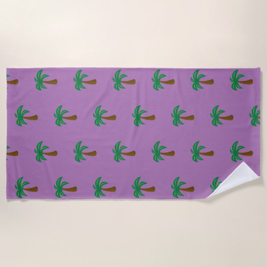 Palmboom - Beach Towel Strandlaken (Voorkant)