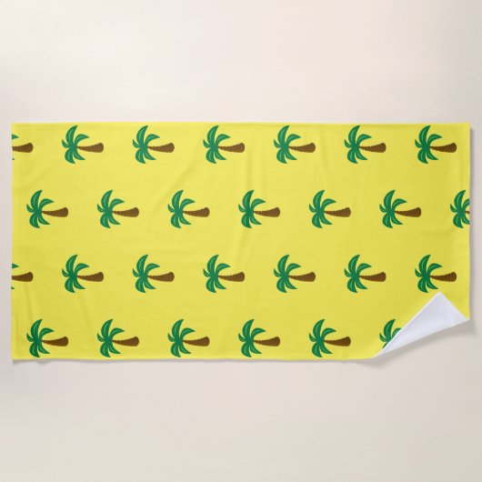 Palmboom - Beach Towel Strandlaken (Voorkant)