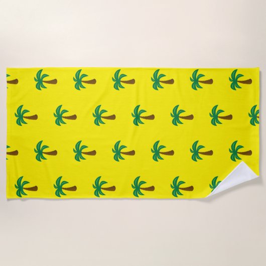 Palmboom - Beach Towel Strandlaken (Voorkant)