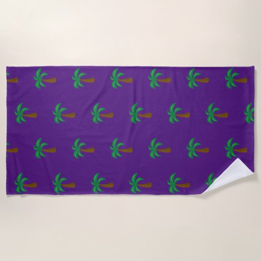 Palmboom - Beach Towel Strandlaken (Voorkant)