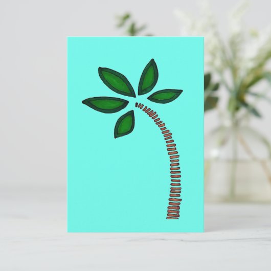 Palmboom Bedankkaart (Staand voorkant)