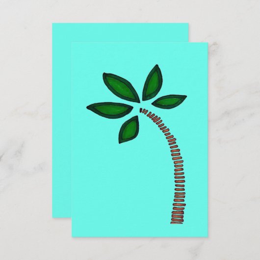 Palmboom Bedankkaart (Voorkant / Achterkant)