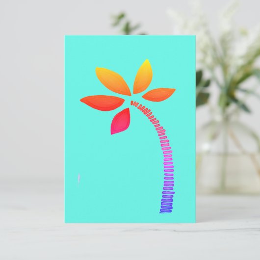 Palmboom Bedankkaart (Staand voorkant)