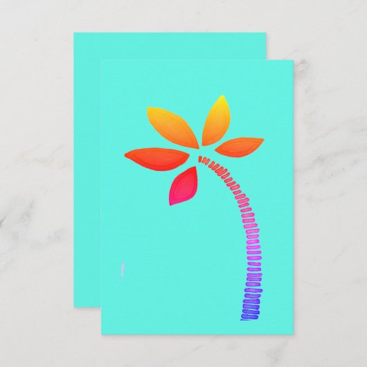 Palmboom Bedankkaart (Voorkant / Achterkant)