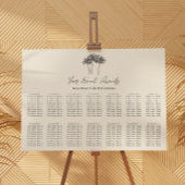 Palmboom Bestemming Bruiloft 14 Tafel Zitplaatsen Poster