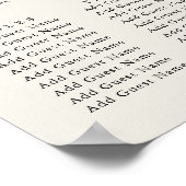 Palmboom Bestemming Bruiloft 14 Tafel Zitplaatsen Poster (Hoek)