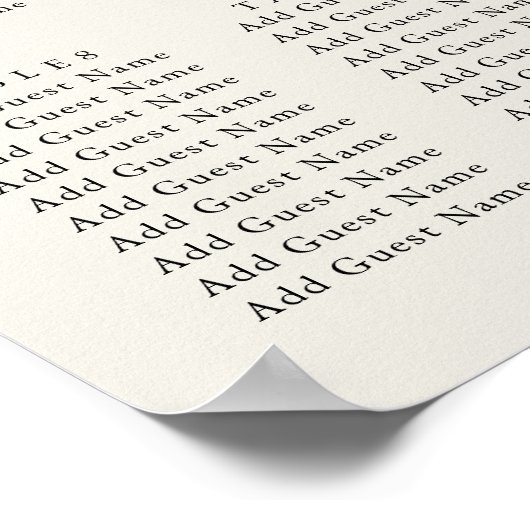 Palmboom Bestemming Bruiloft 14 Tafel Zitplaatsen Poster (Hoek)