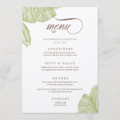 palmboom bestemming bruiloft menu Kaart (Voorkant)