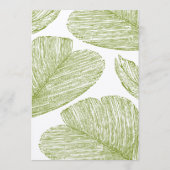 palmboom bestemming bruiloft menu Kaart (Achterkant)