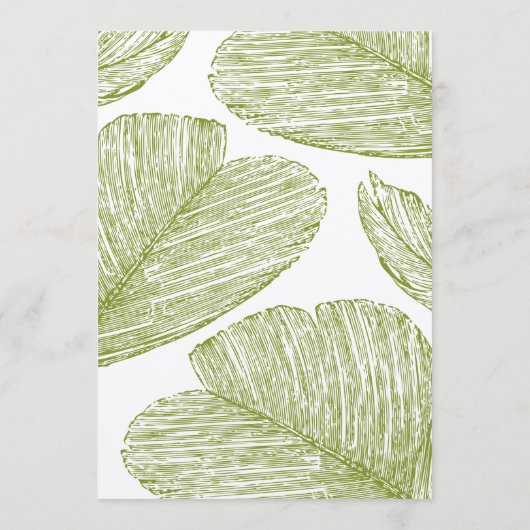 palmboom bestemming bruiloft menu Kaart (Achterkant)