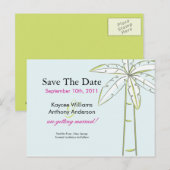 Palmboom Bewaar de datum POST KAART! Aankondigingskaart (Voorkant / Achterkant)