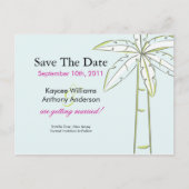 Palmboom Bewaar de datum POST KAART! Aankondigingskaart (Voorkant)