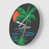 Palmboom bij de rivier | Tropische zonsondergangsk Grote Klok (Hoek)