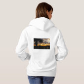 Palmboom bij haven. hoodie (Achterkant volledig)