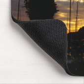 Palmboom bij haven. muismat (Hoek)