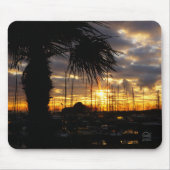 Palmboom bij haven. muismat (Voorkant)