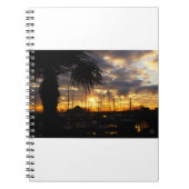 Palmboom bij haven. notitieboek (Voorkant)