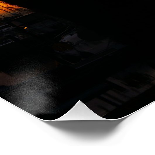 Palmboom bij haven. perfect poster (Hoek)