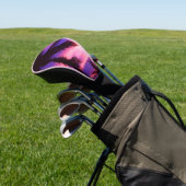 Palmboom bij zonsondergang golfheadcover (Insitu)