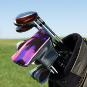 Palmboom bij zonsondergang  golfheadcover (Insitu)